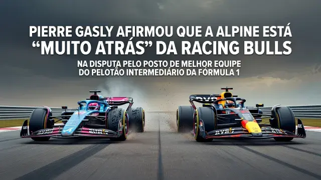 Pierre Gasly afirmou que a Alpine está “muito atrás” da Racing Bulls na disputa pelo posto de melhor equipe do pelotão intermediário da Fórmula 1.